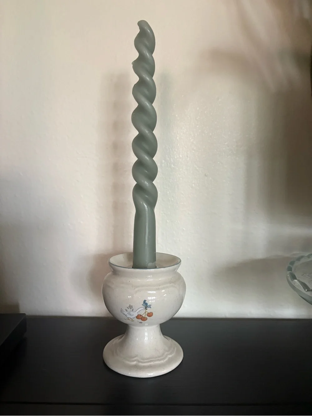 Vintage International China Marmalade Goose Stoneware Candlestick Holder Only